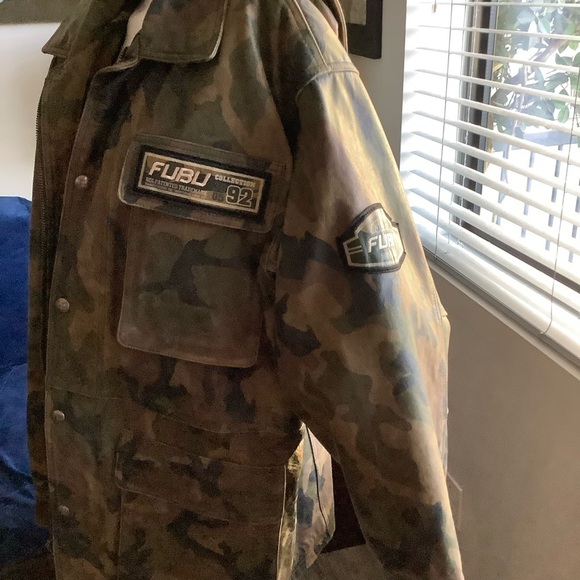 🔥FUBU Men's Camouflage Leather Jacket RARE FIND!!!!!!!! - Picture 13 of 13